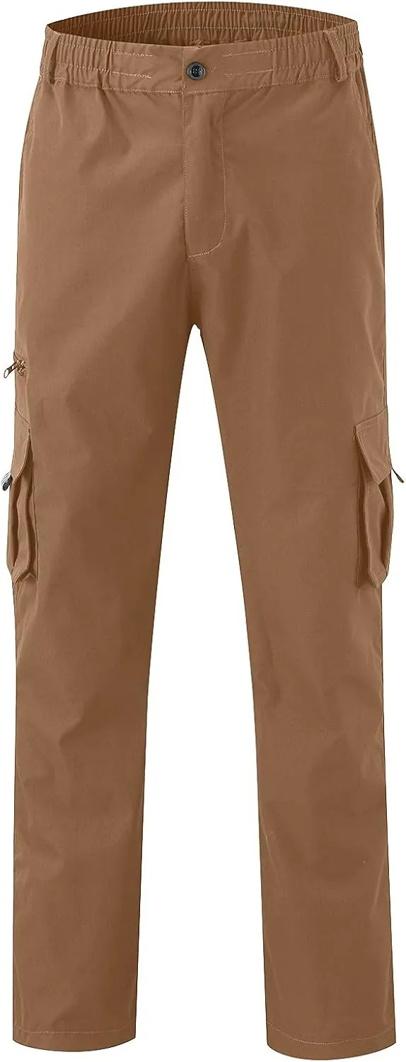 Cargo Work Pant Men Linen Casual Chinos Pants Gym Yoga Sweatpant with Multiple Pockets Joggers Bottoms Pant