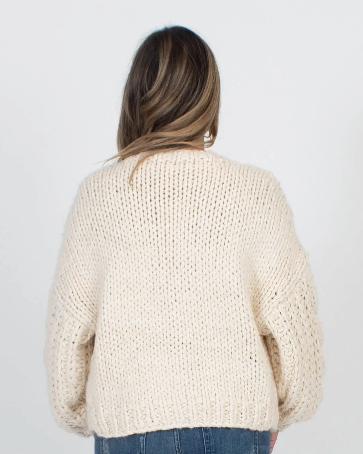 Chunky Knit Cropped Cardigan