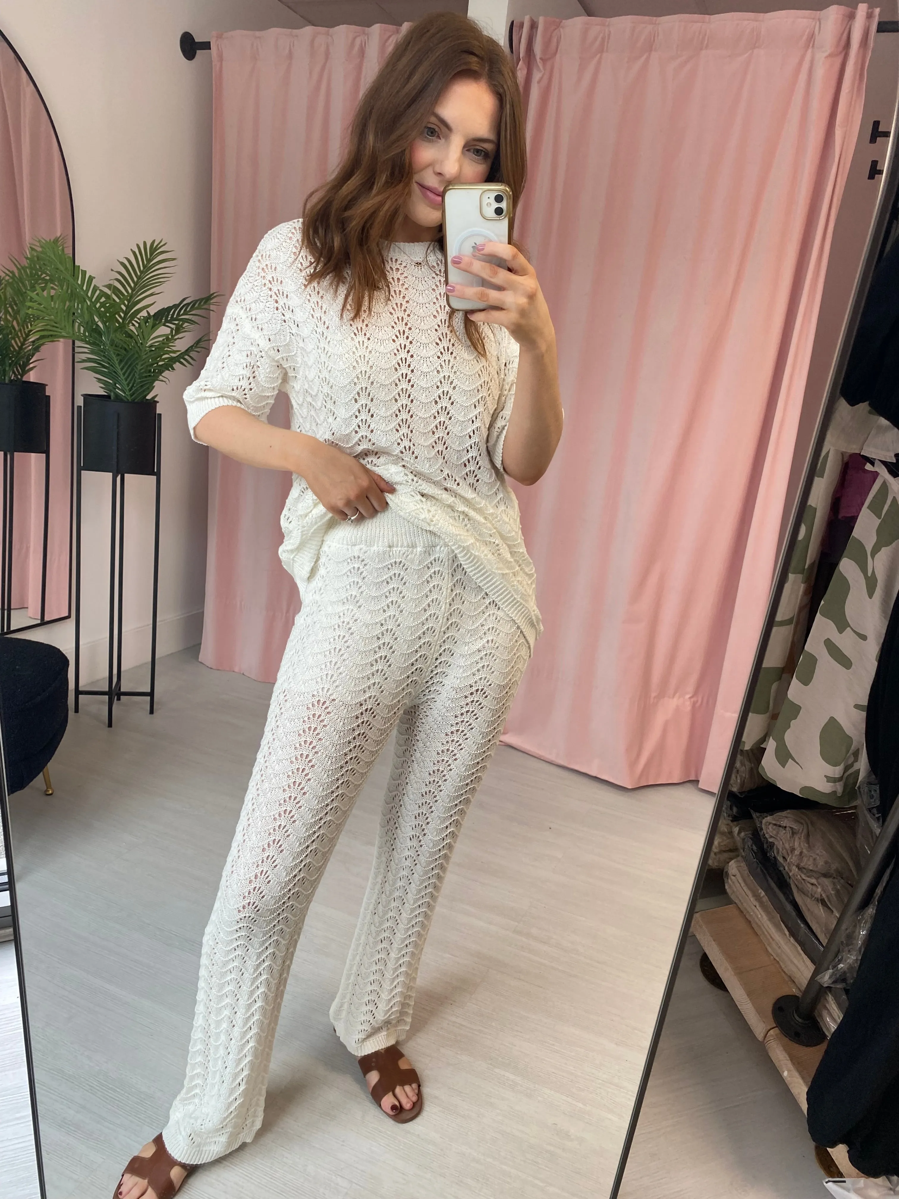 Crochet Co-ord - Cream