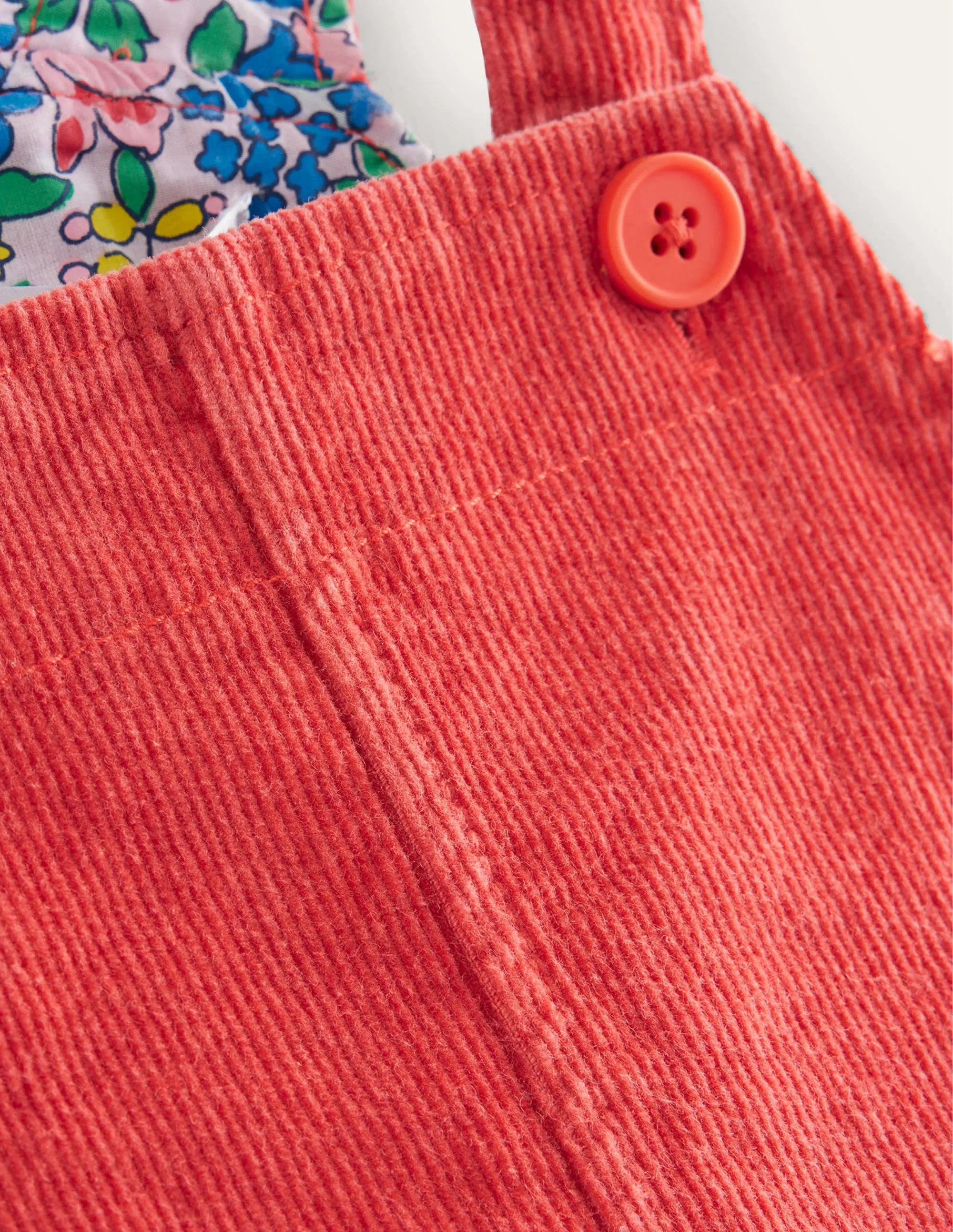 Dungaree Dress-Coral Pink