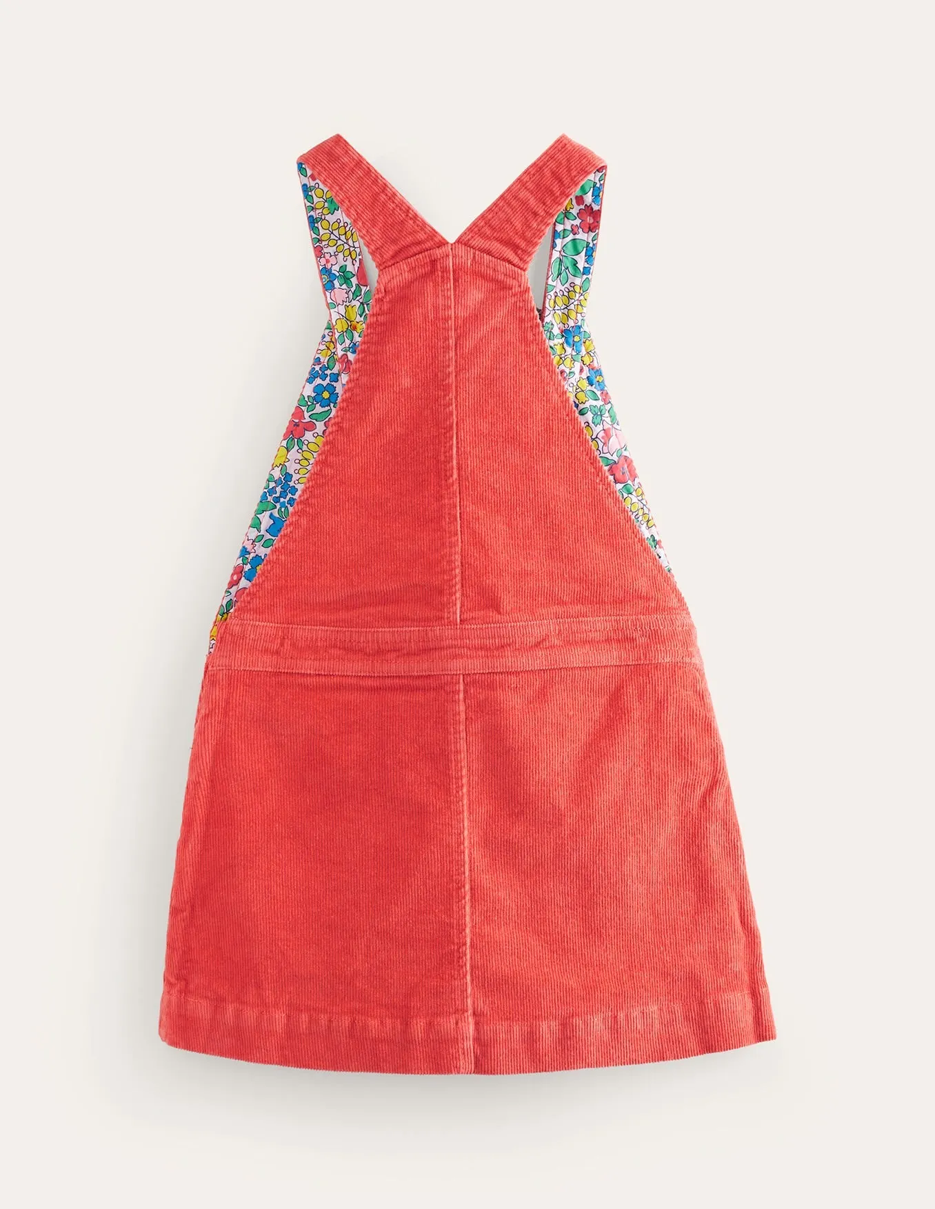 Dungaree Dress-Coral Pink