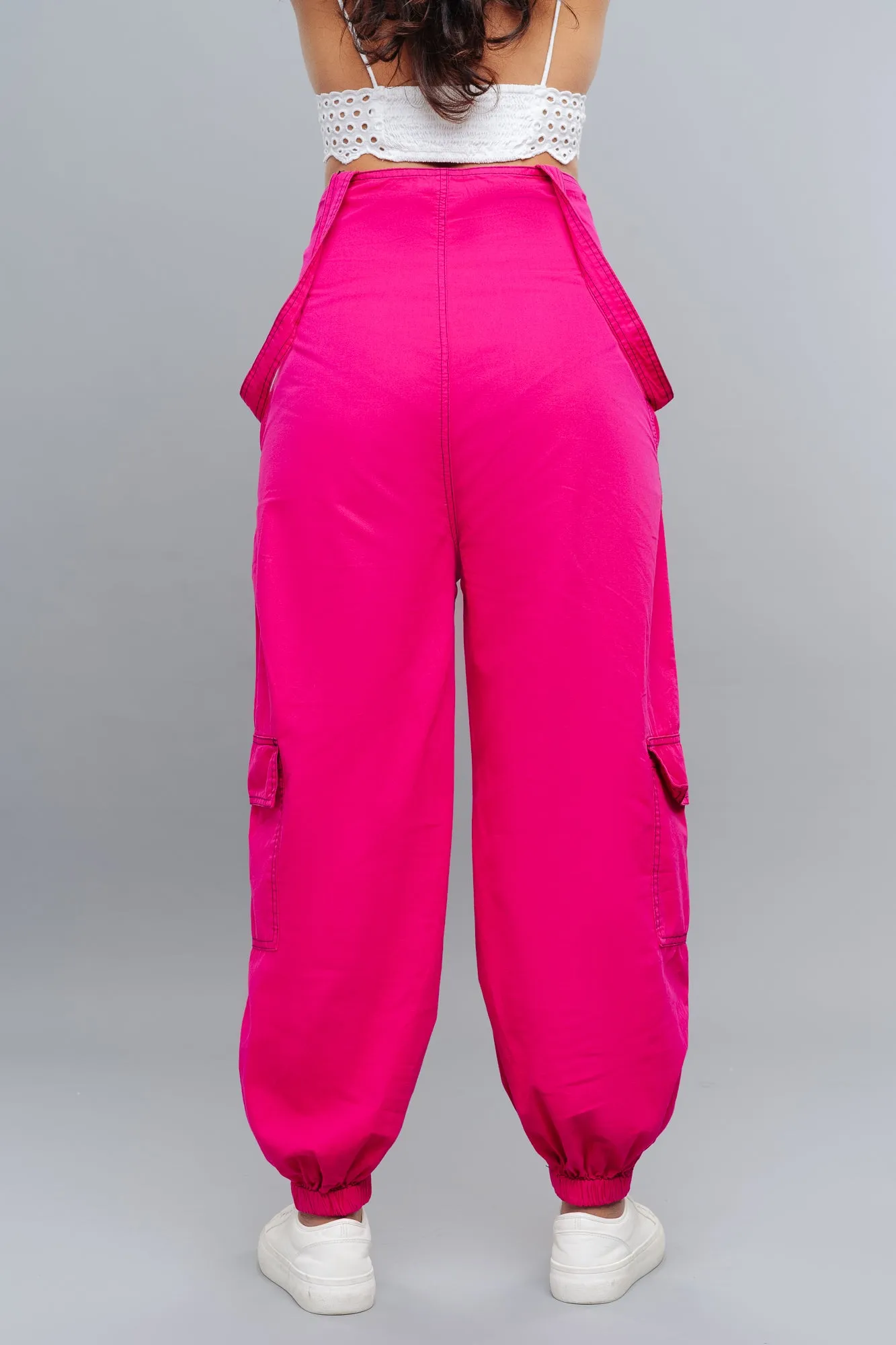 Fuschia Play Baggy Dungaree