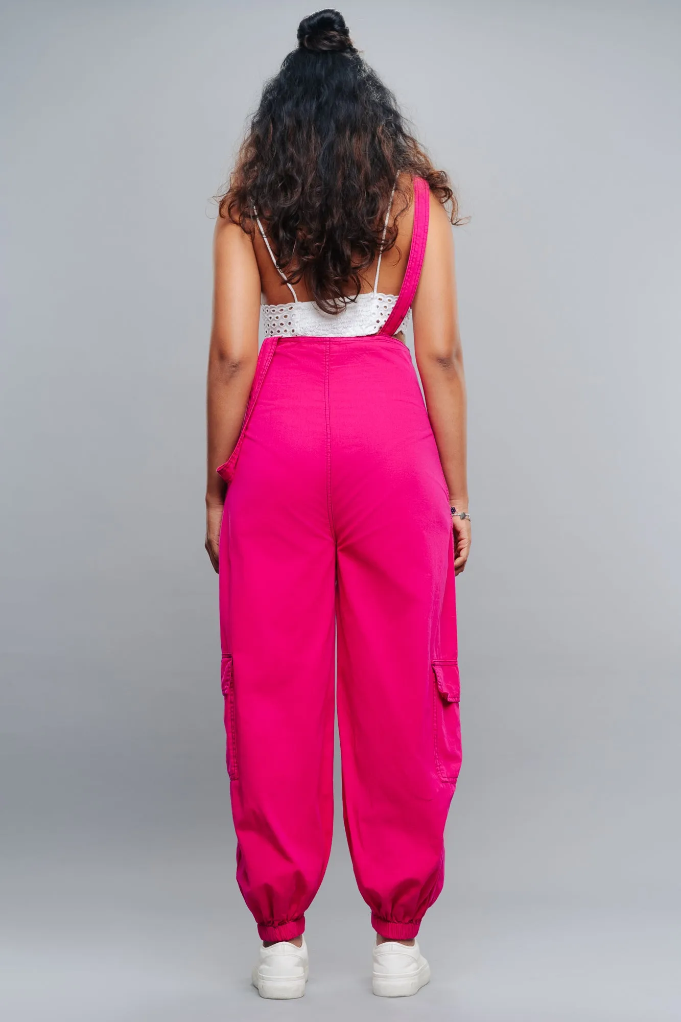 Fuschia Play Baggy Dungaree