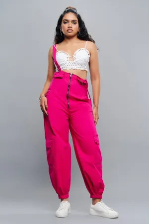 Fuschia Play Baggy Dungaree