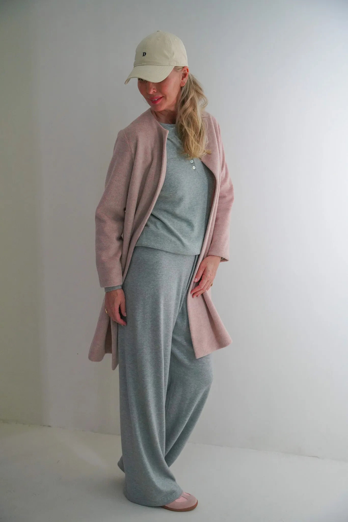 Grey Melange Track Pants