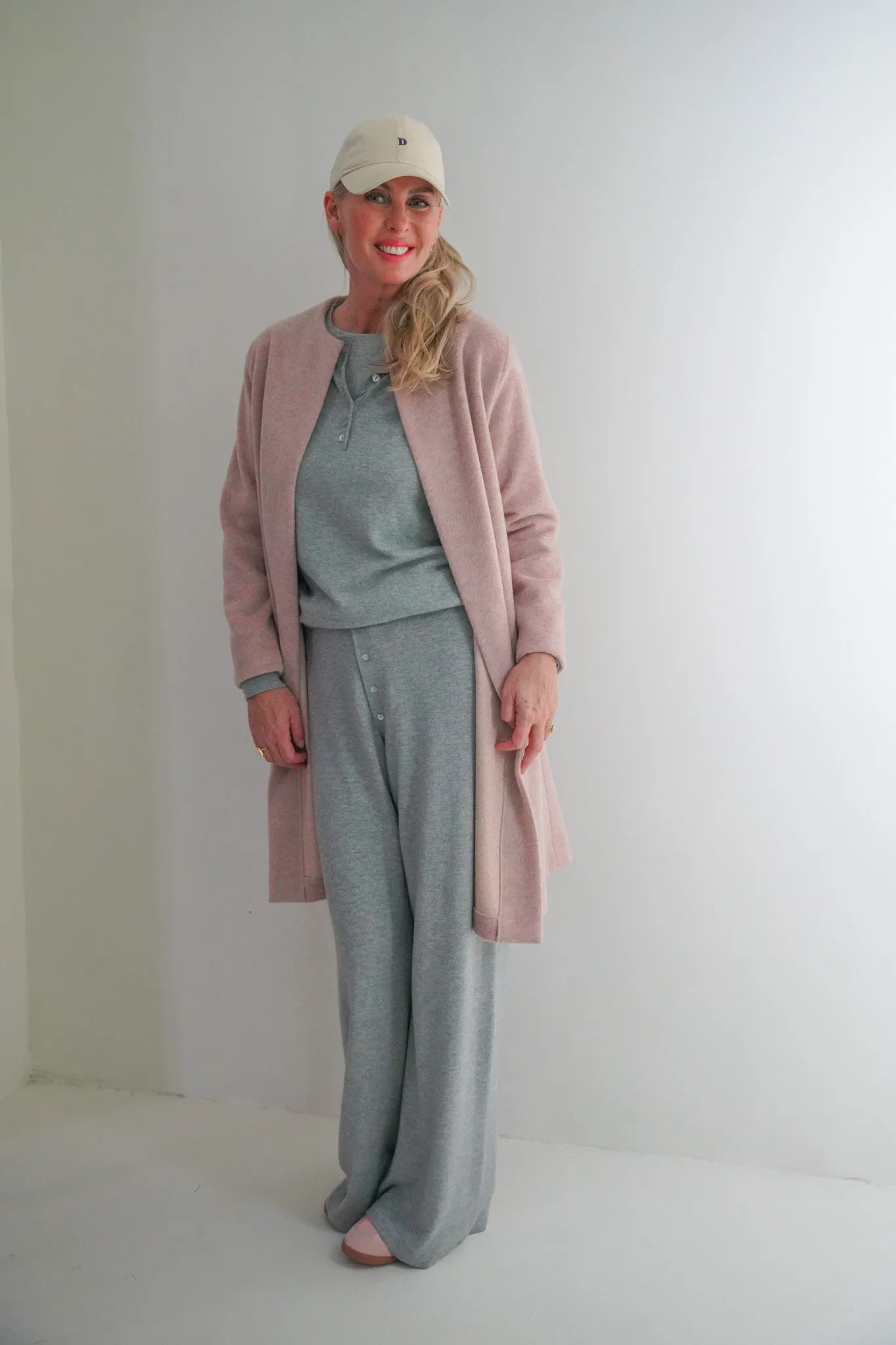 Grey Melange Track Pants