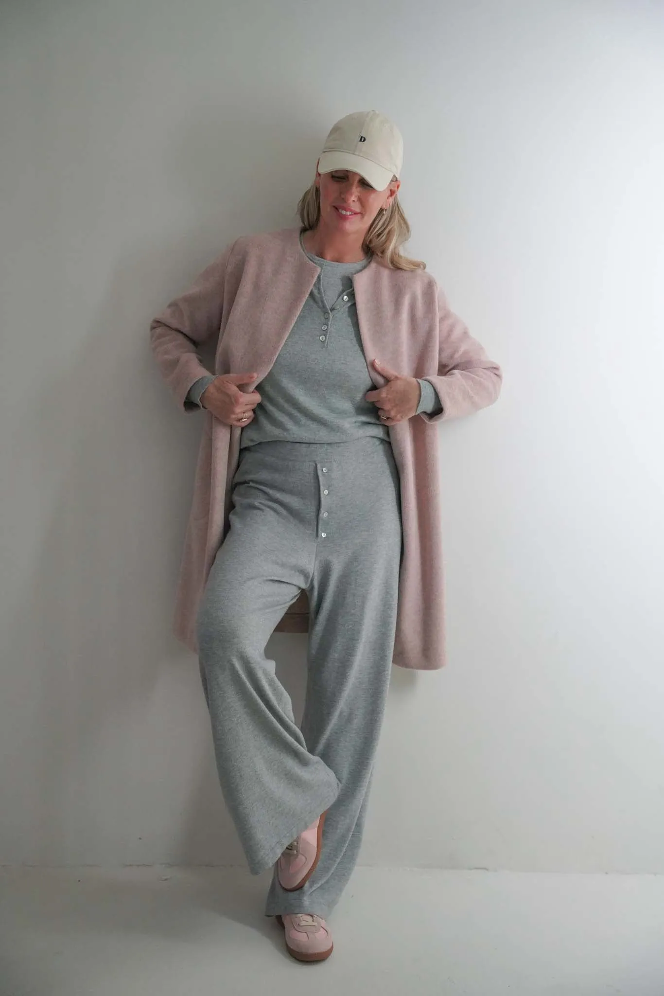 Grey Melange Track Pants