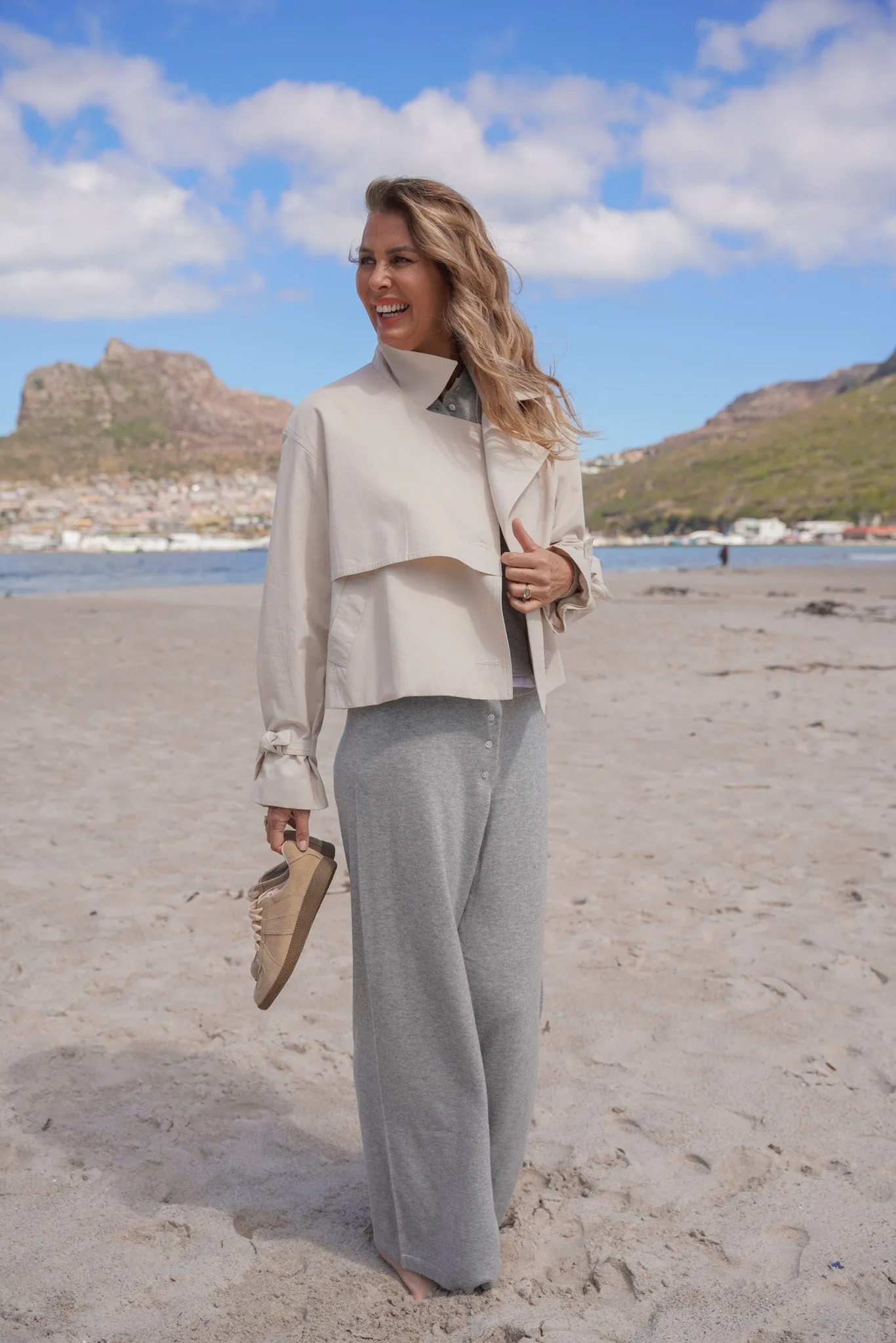 Grey Melange Track Pants