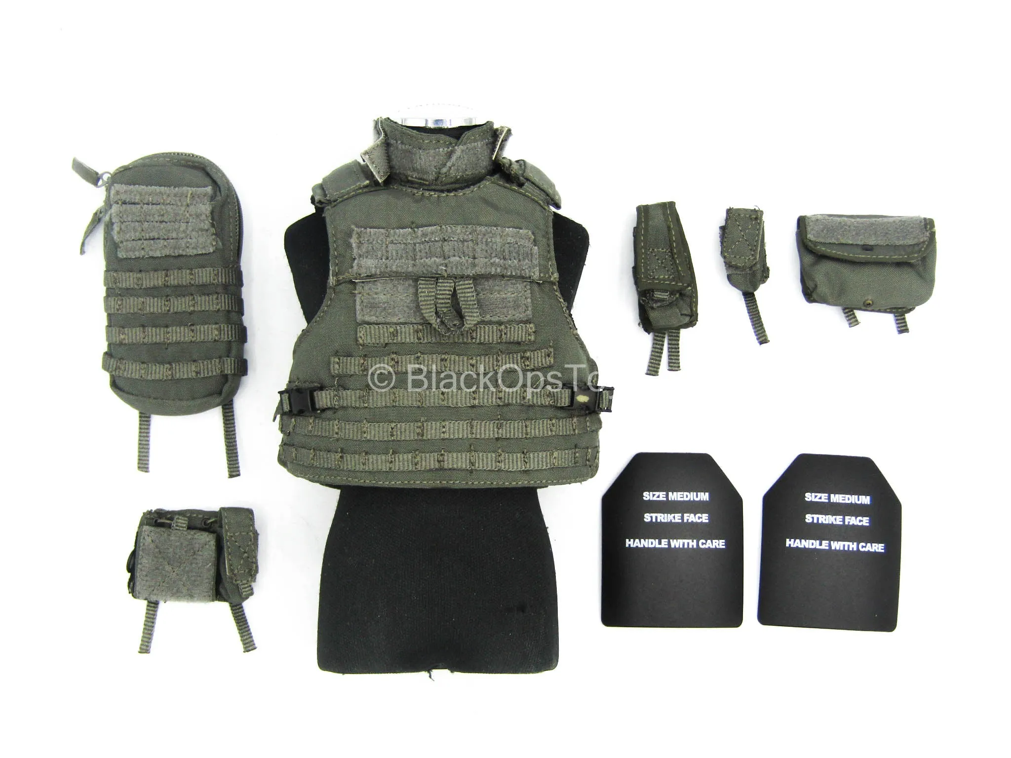 Hong Kong CTRU - Wolf Grey MOLLE Plate Carrier Vest w/Pouch Set