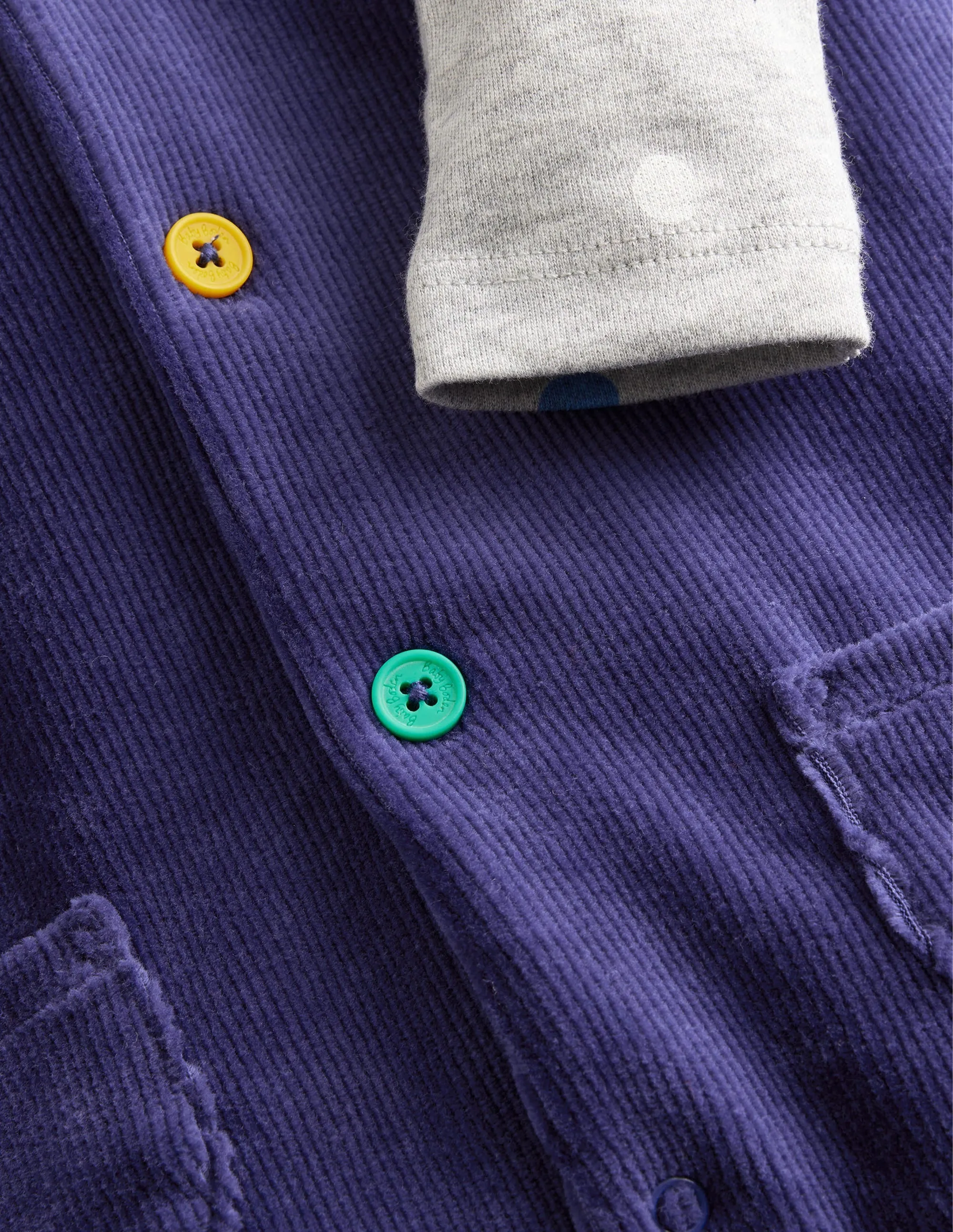 Jersey Cord Dungaree Set-Starboard Blue