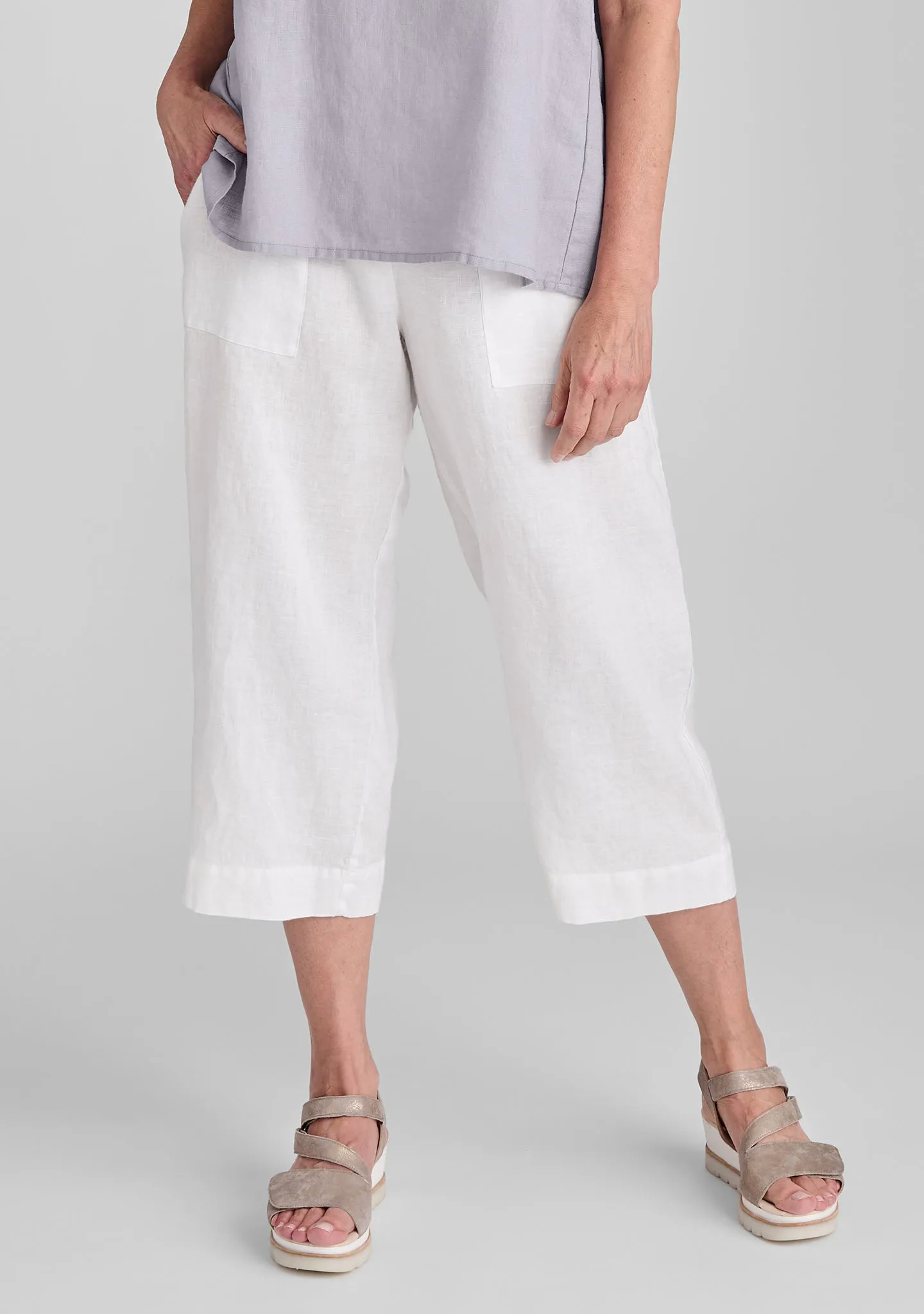Kate Pant - Linen Crop Pants