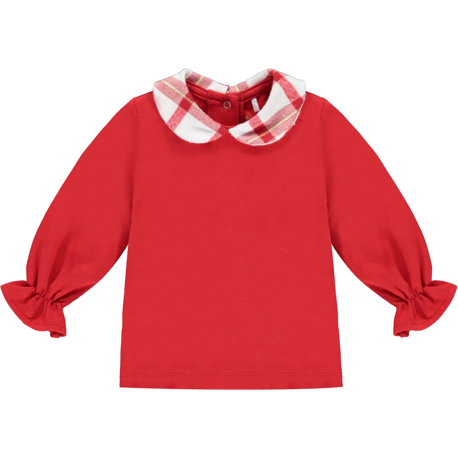 Little A Betty Red Check Dungaree
