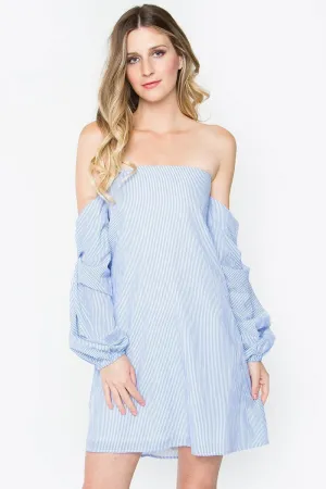 Majorelle Striped Off The Shoulder Dress