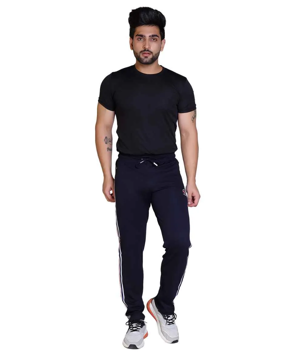 Men's Navy Striped Track Pant