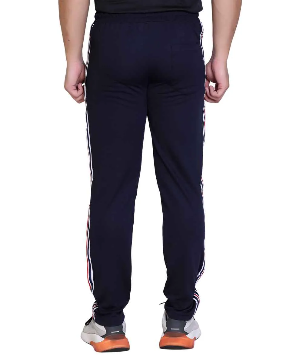 Men's Navy Striped Track Pant
