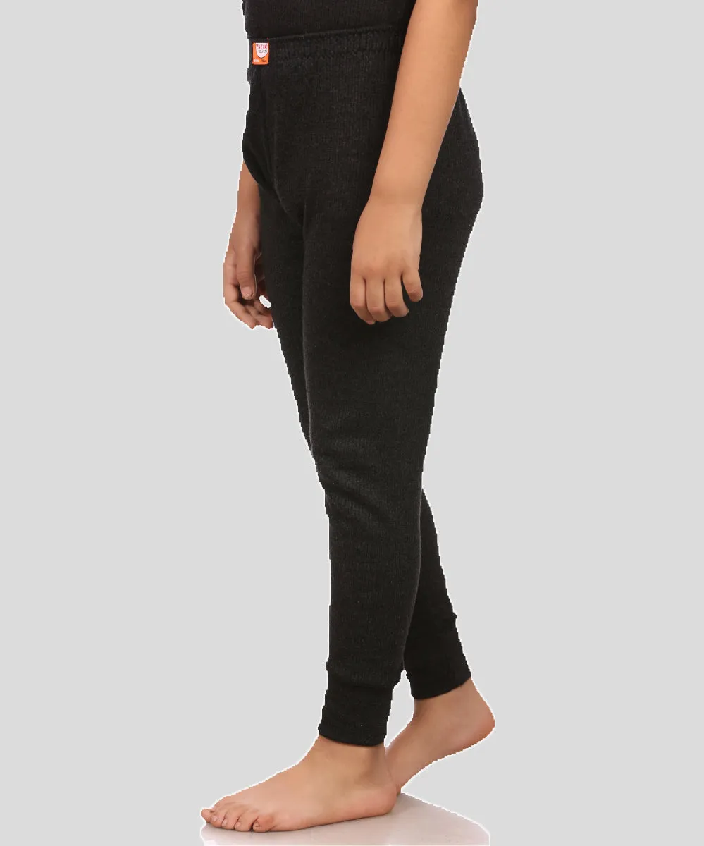 Neva Velveti Scoop Neck Full Sleeves Upper and Lower Warmer/Thermal Upper for Kids Unisex (For Boys and Girls)-Anthra