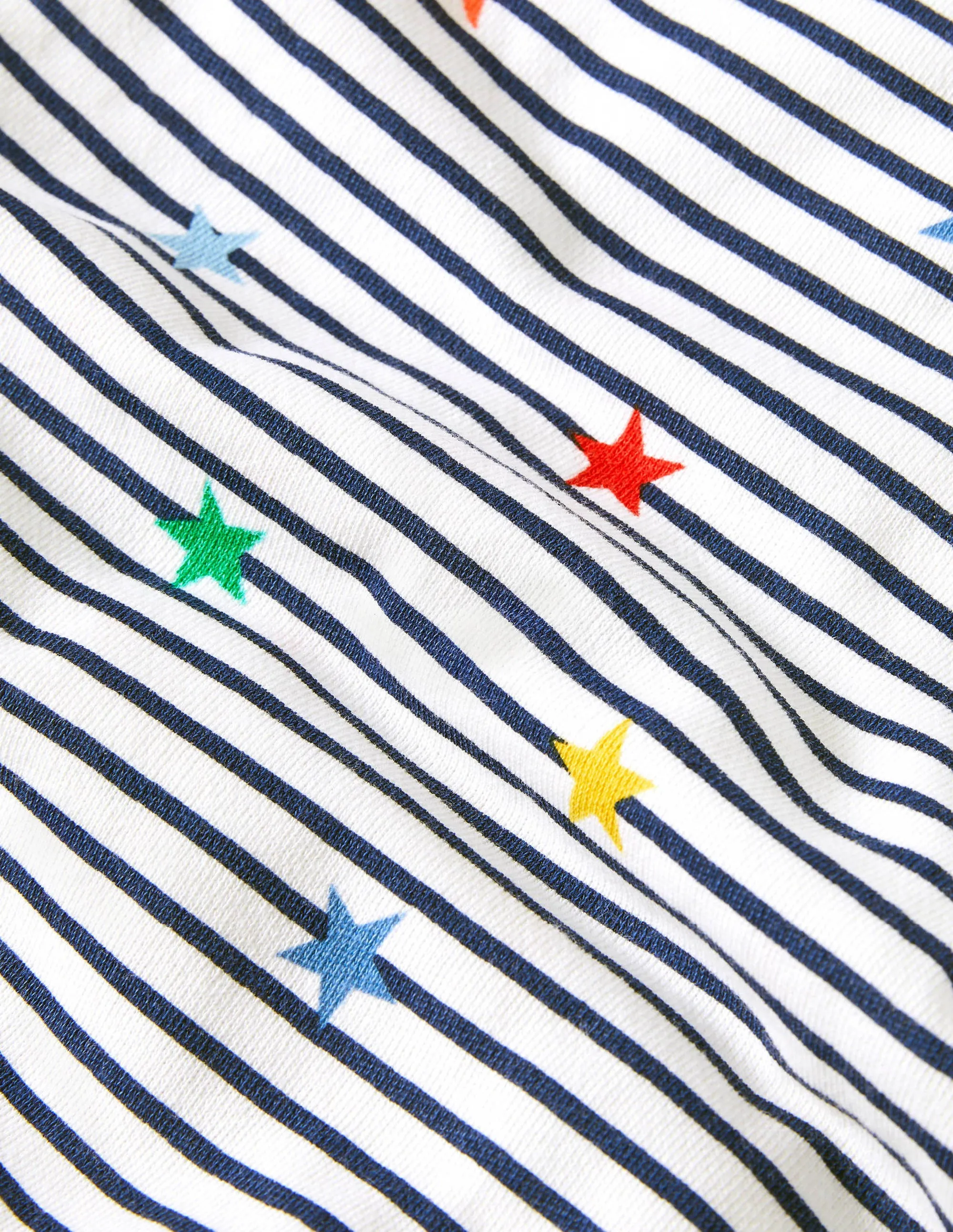 Organic Dungaree Set-Multi Star Stripe