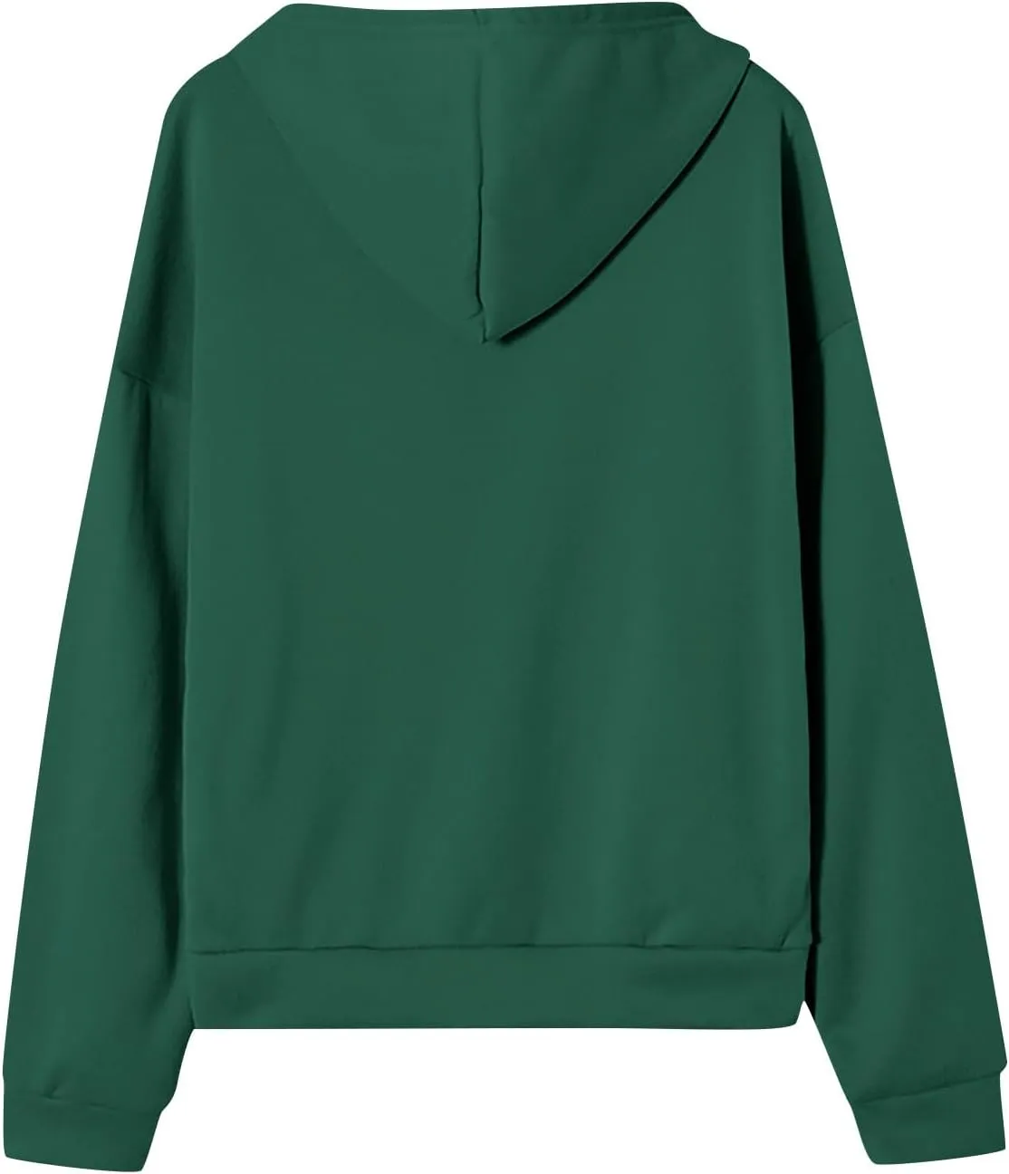Oversized Hoodies for Women Cute Solid Color Drawstring Fashion Hoodies Loose Fit Zip Up Sweatshirt with Pocket