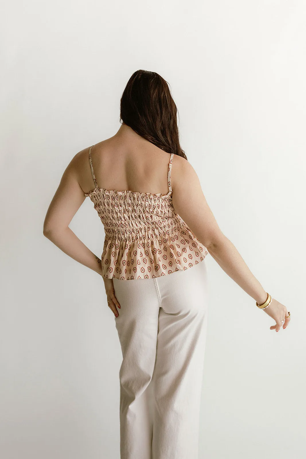 Poplin Smocked Blouse