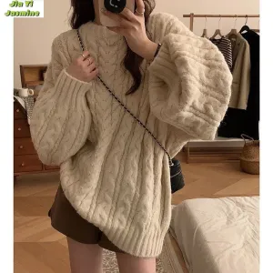 Relaxed Elegance: Korean Fashion Oversized Sweater