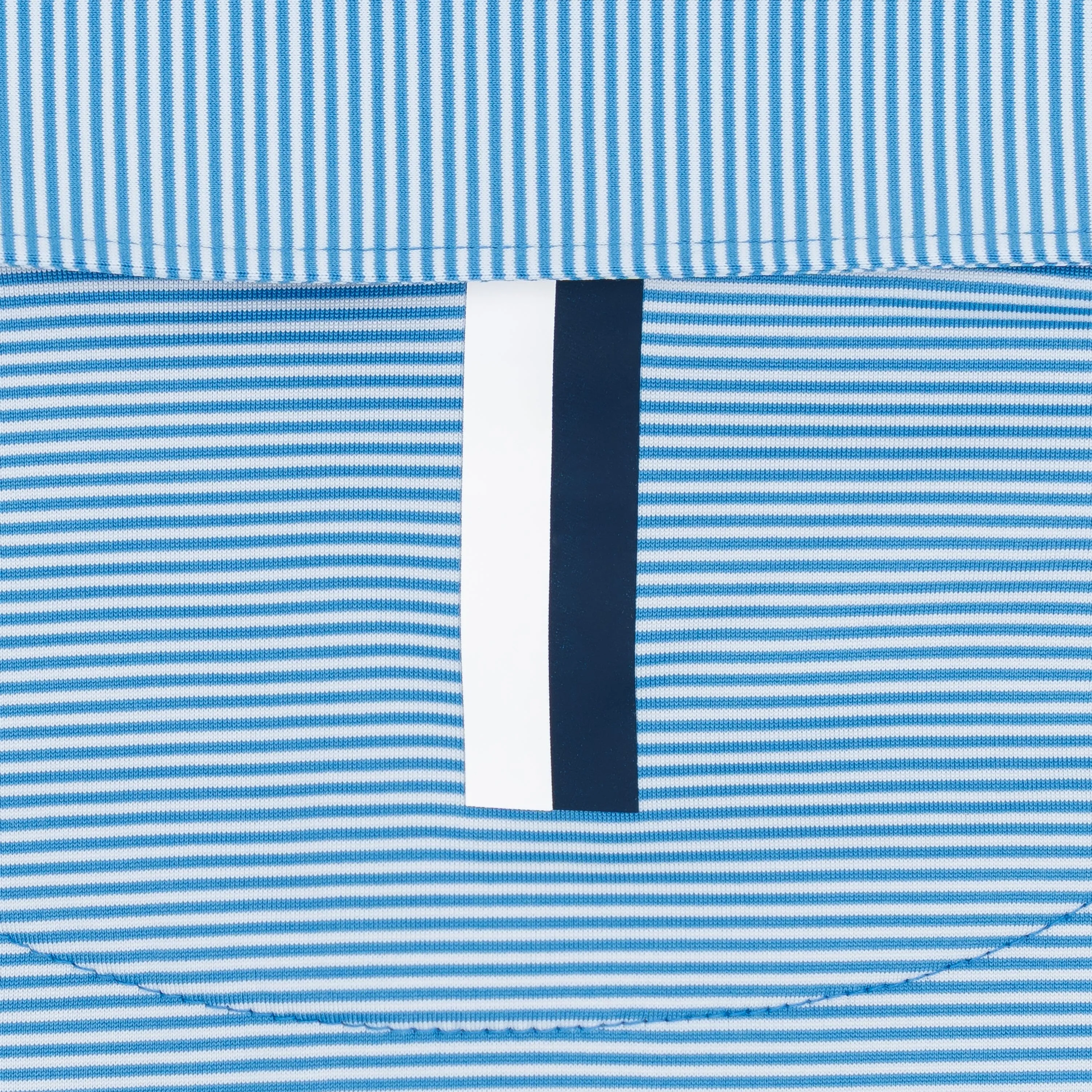 The Crispy Stripe | Performance Polo | The Crispy Stripe - Maritime Blue/White