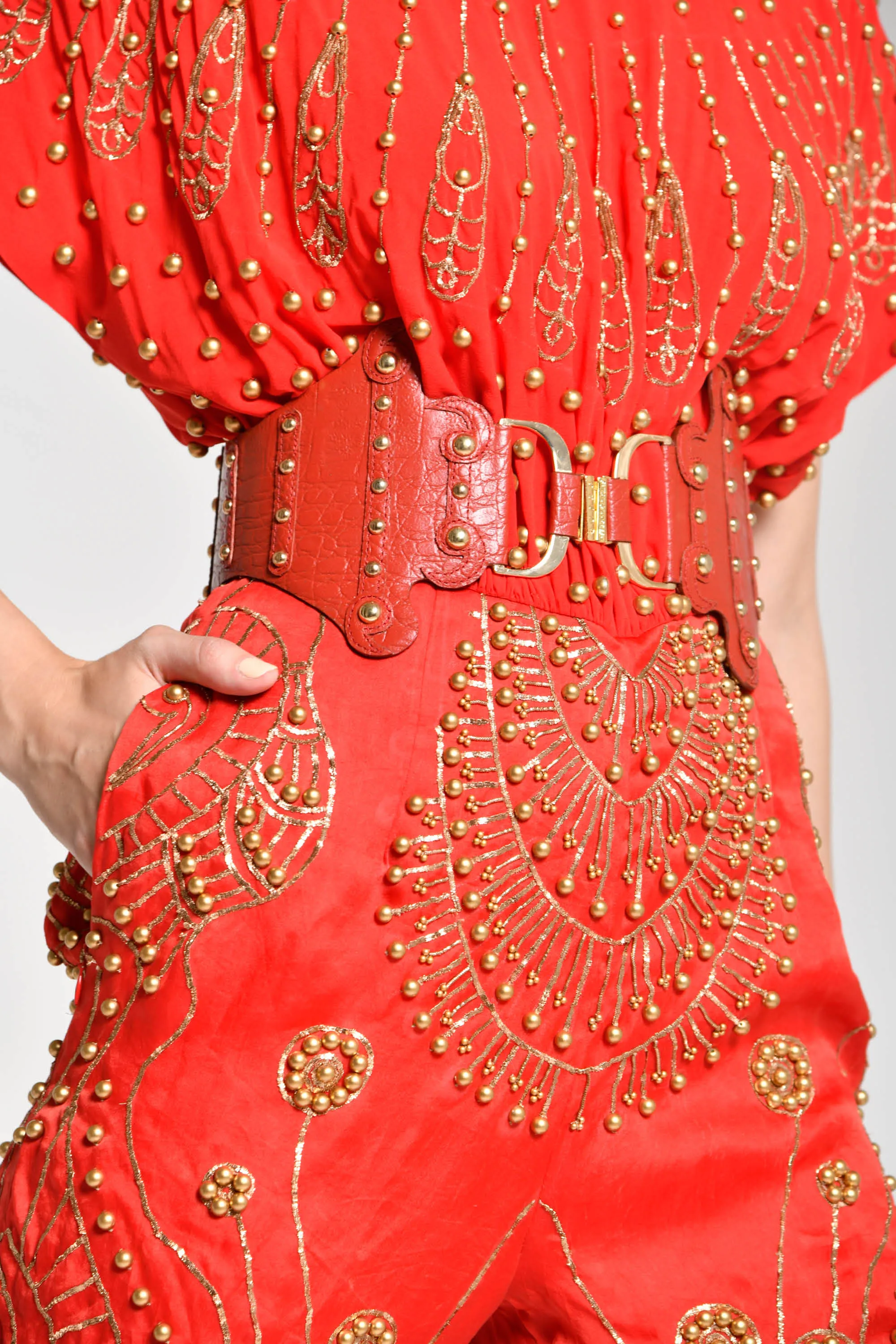 Vermillion Botanique Embroidered Jumpsuit