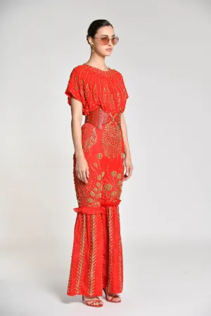 Vermillion Botanique Embroidered Jumpsuit